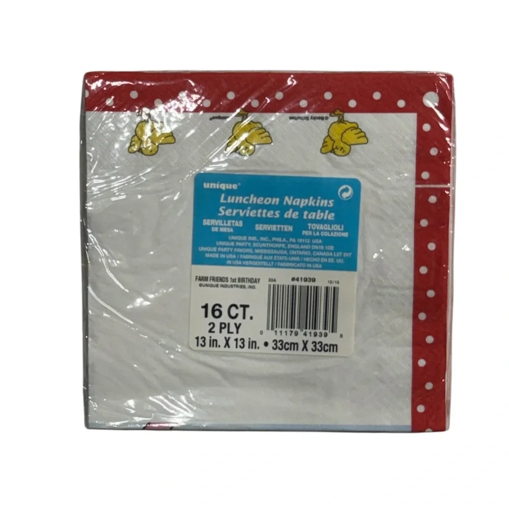 Unique brand pack of 2, 16 count napkins animal themed brand new in packaging!